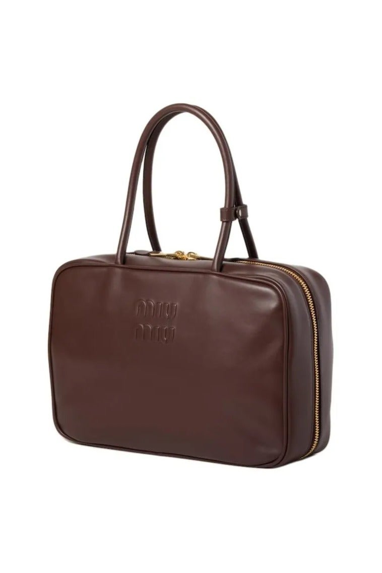Miu Miu Leather Beau Bag Shoulder Crossbody Top-handle Tote Bag Big - Image 2