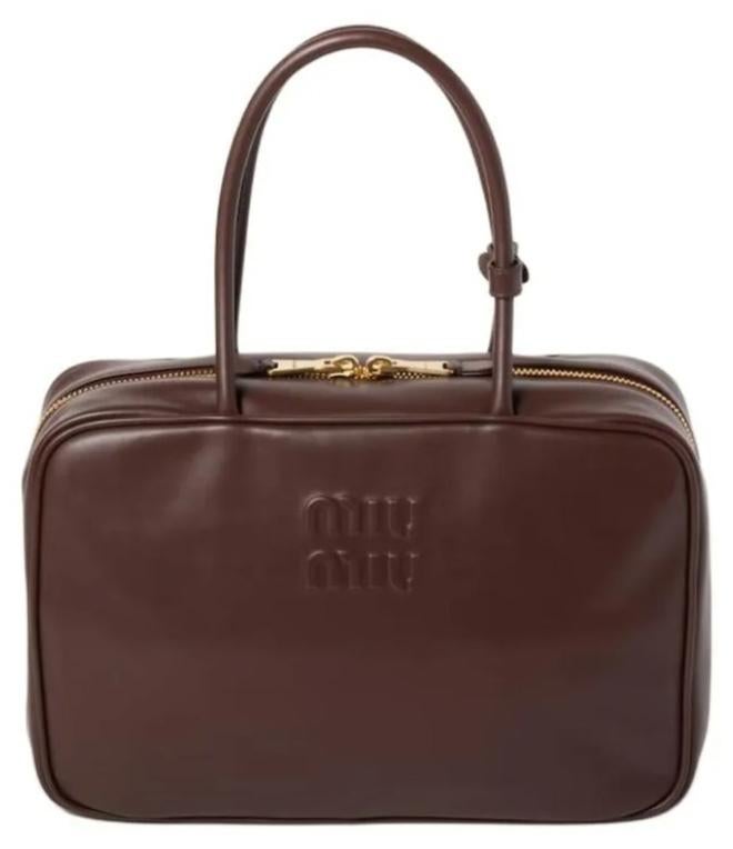 Miu Miu Leather Beau Bag Shoulder Crossbody Top-handle Tote Bag Big - Image 1