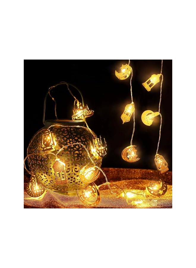 The Bros Ramadan Decorations String Lights, 10 Feet 20 LEDs Copper Metal Ramadan Eid String Light, Battery Operated Lights for Ramadan Mubarak Kareem Indoor Outdoor Decor Home Decoration Party (001)  - Image 5
