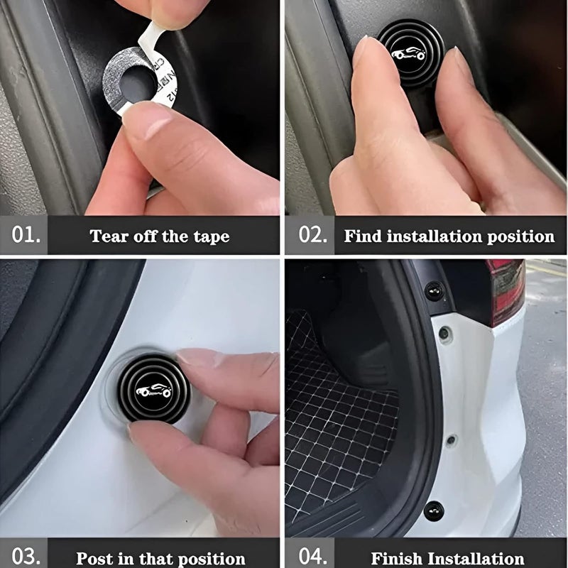 WISKA Car Door Shock Absorber Protector Gasket Guard Pads Edge Stickers Accessories for Compass, Wrangler, Meridian, S90, XC60, XC40, Hector, Astor, Gloster - Image 3