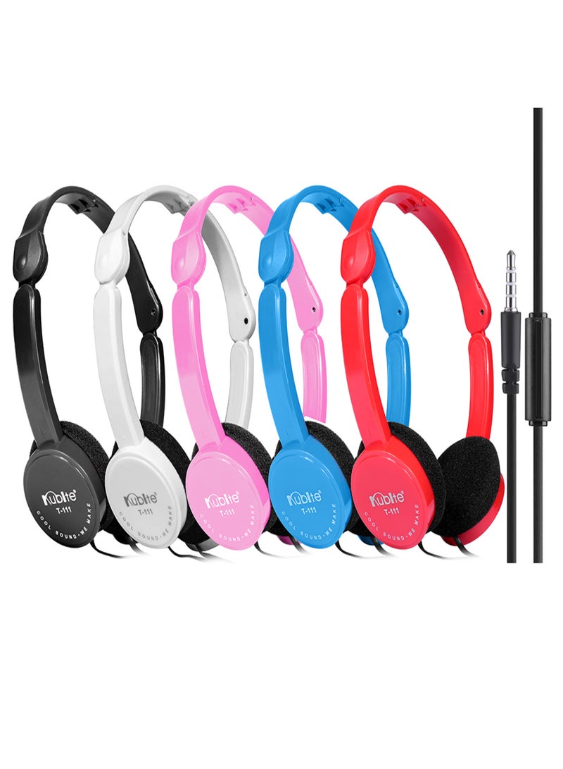 KUBITE T-111 3.5mm Wired Over-ear Headphones Foldable Sports Headset Portable Music Gaming Earphones w/ Microphone for Kids MP4 MP3 Smartphones Laptop Tablet PC - Image 2