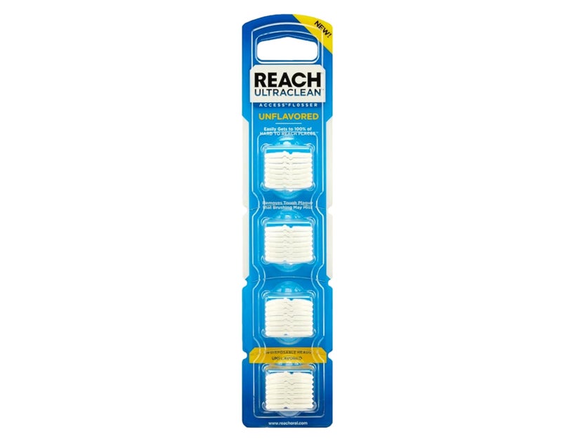 REACH Ultraclean Access Flosser Unflavored Disposable Heads, 28 Count - Image 1