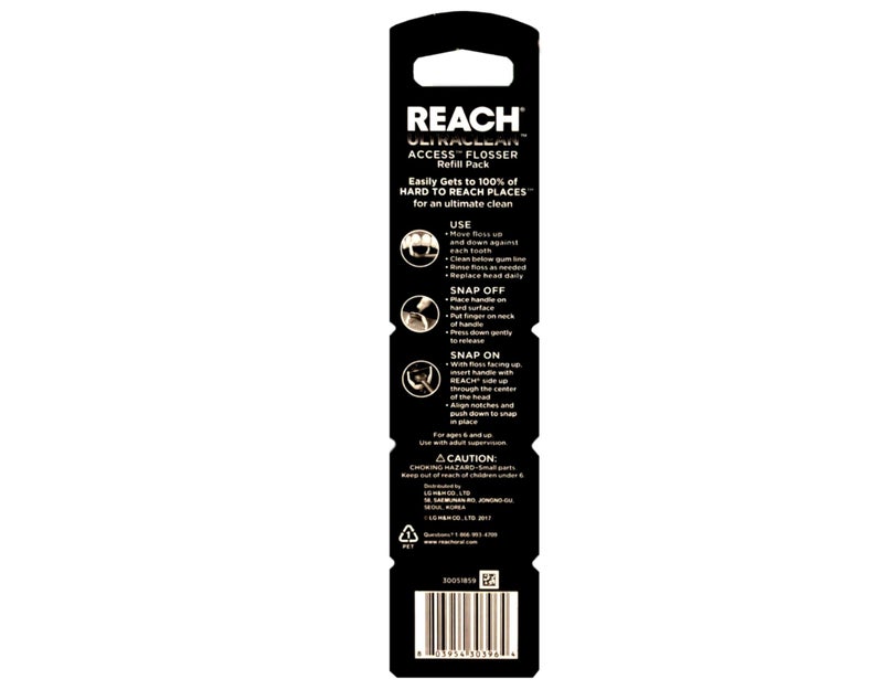 REACH Ultraclean Access Flosser Unflavored Disposable Heads, 28 Count - Image 2