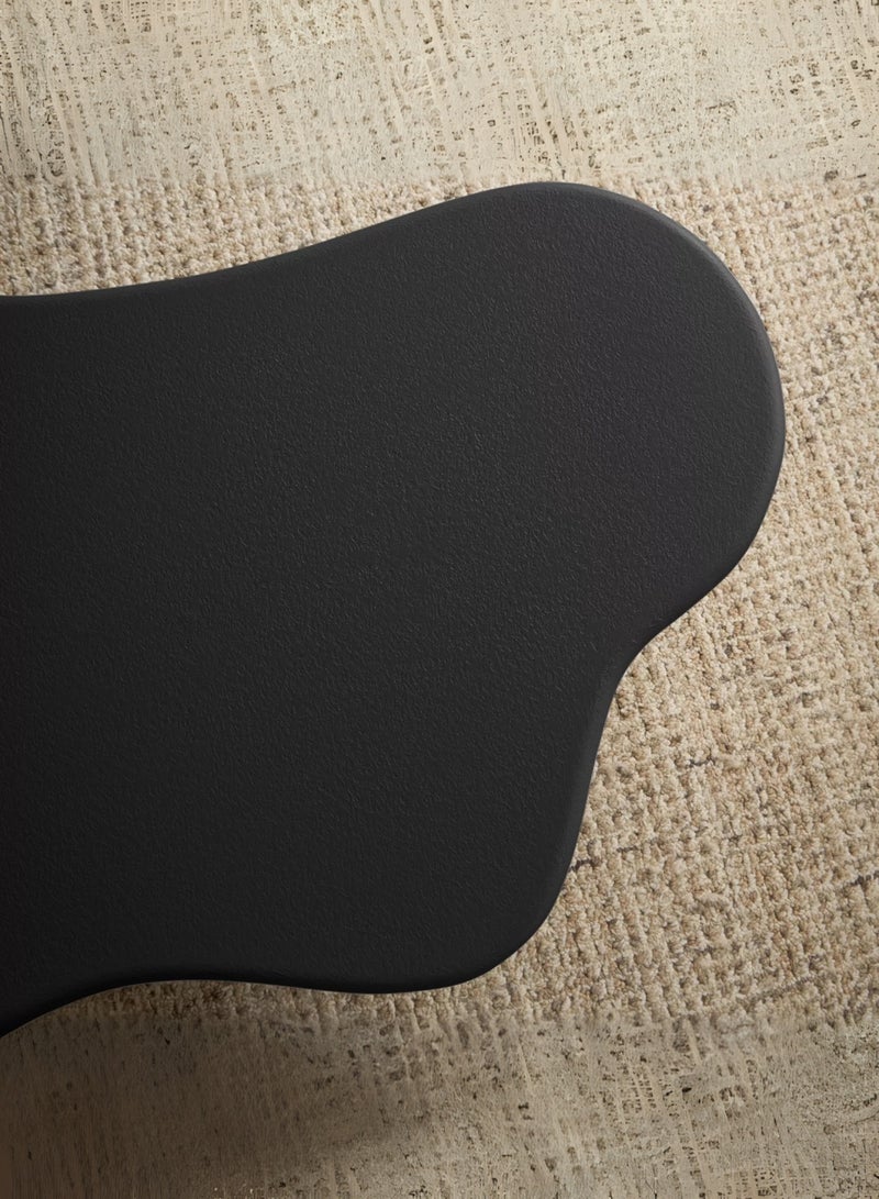 Karnak Modern Black Cloud-Shaped Coffee Table For Minimalist Living Room Centerpiece Living Room Balcony Garden, Living Room Table Bed Room 80x38x140cm | Luxury Contemporary Design - Image 3