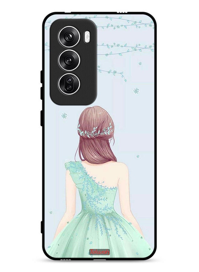 Tolwak Oppo Reno12 5G Protective Case Cover Cute Girl In Floral Dress - Image 1