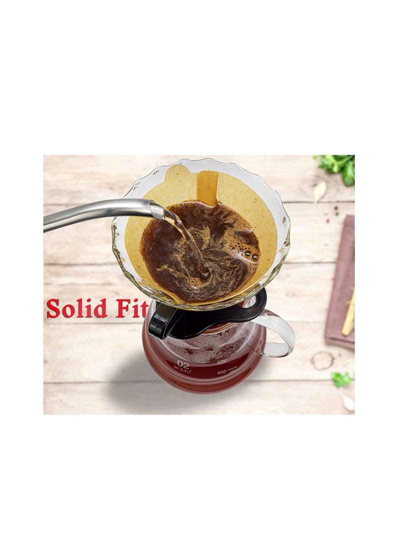 ميبرو قمع زجاجي الة تنقيط القهوة مناسب طاولات القهوة اكواب مقطرة باستخدام الفلاتر الورقية مقاس 01 - Image 4