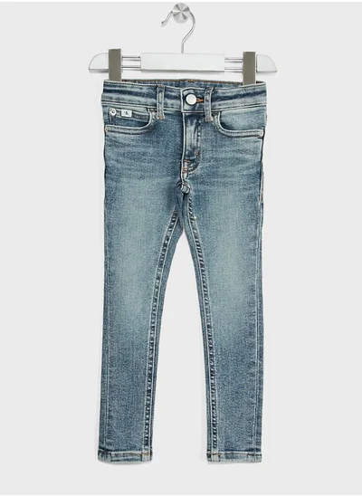Calvin Klein Jeans Kids Light Wash Skinny Jeans