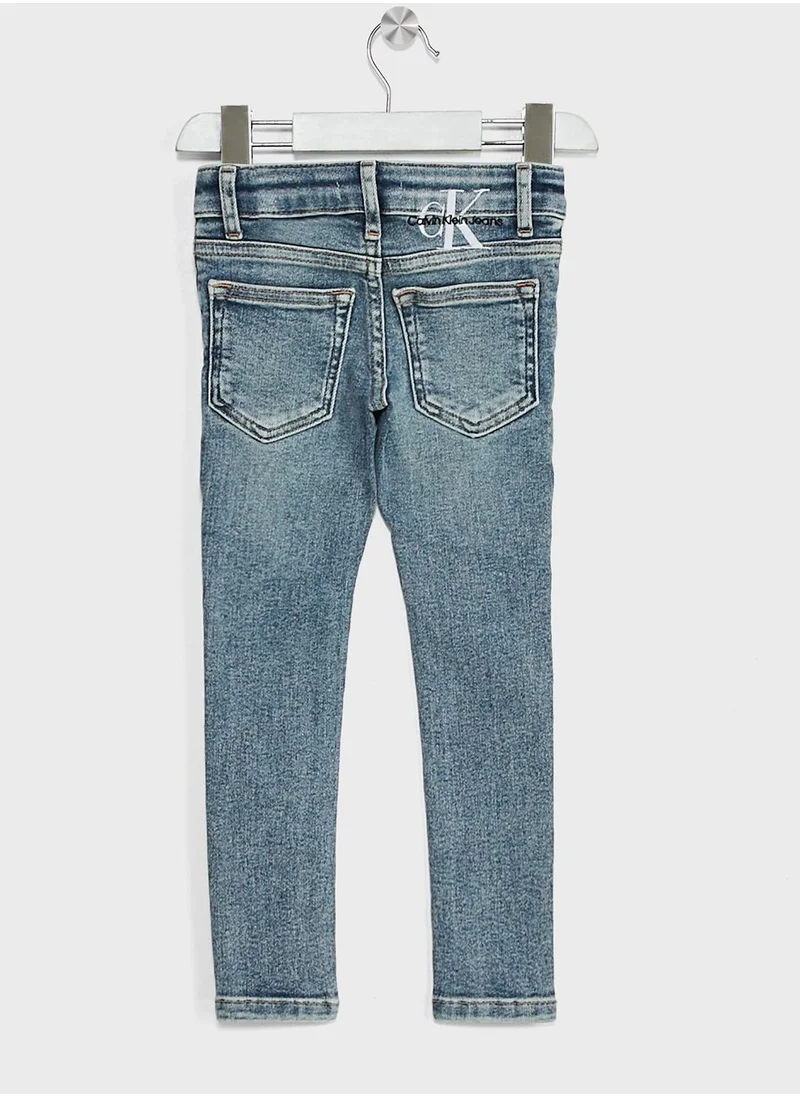 Calvin Klein Jeans Kids Light Wash Skinny Jeans