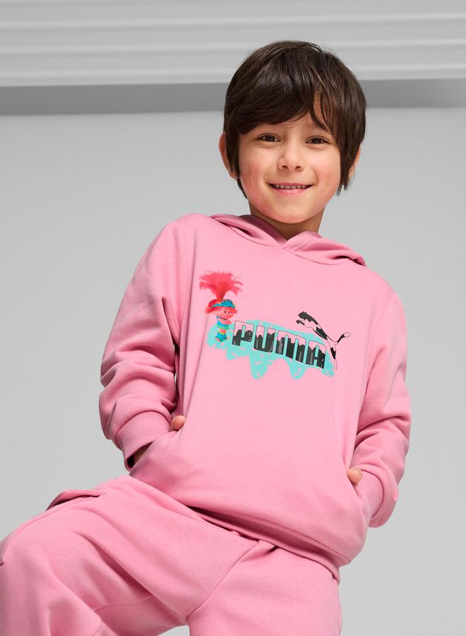 PUMA Trolls Graphic Print Hoodie with Long Sleeves  - Image 3