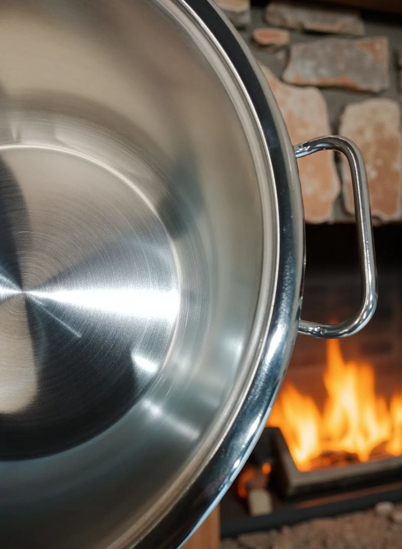 تراست قدر طبخ من الستانلس ستيل 16 سم فضي 18/10 (صُنع في تركيا) - Image 3