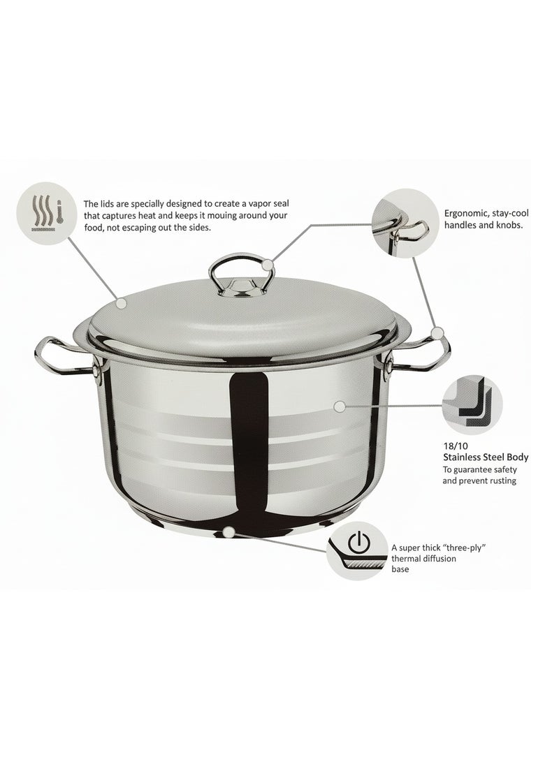 تراست قدر طبخ من الستانلس ستيل 16 سم فضي 18/10 (صُنع في تركيا) - Image 4