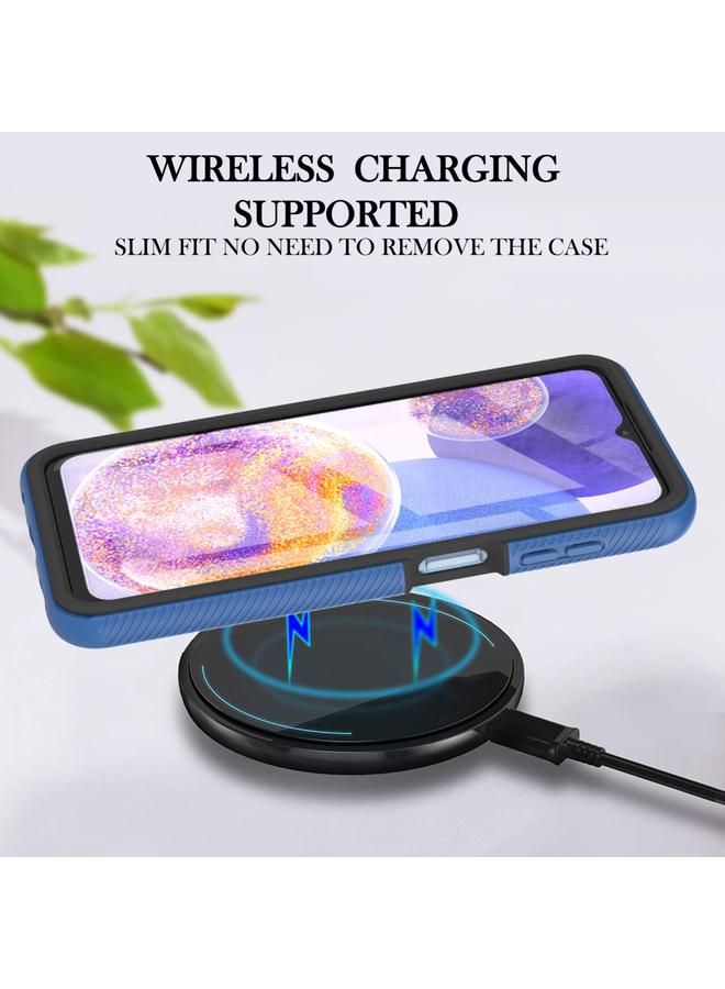 S-TOP Case For Samsung Galaxy A23 5G / 4G Starry Sky Solid Color Series PC + TPU Phone Case with PET Film - Image 4