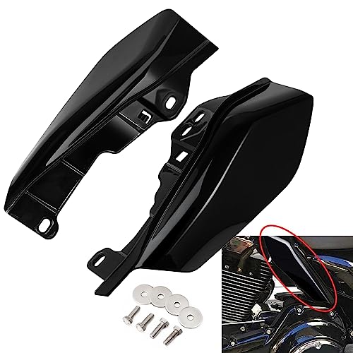 PBYMT Mid Frame Air Deflector Compatible for Harley Touring Road King Street Electra Glide 2009-2024 (Vivid Gloss Black) - Image 1