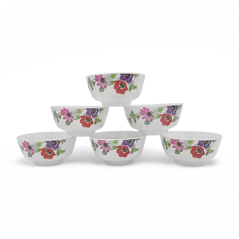 Superware | Pure Melamine | Bowl Set - Poppy 4” (6 nos.) | Stain Free, Glazed Finish - Image 4