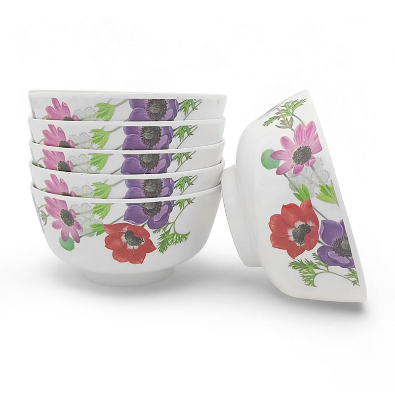 Superware | Pure Melamine | Bowl Set - Poppy 4” (6 nos.) | Stain Free, Glazed Finish - Image 5