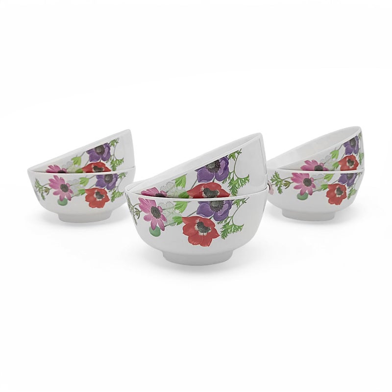 Superware | Pure Melamine | Bowl Set - Poppy 4” (6 nos.) | Stain Free, Glazed Finish - Image 3