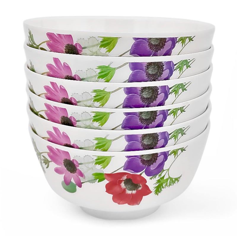 Superware | Pure Melamine | Bowl Set - Poppy 4” (6 nos.) | Stain Free, Glazed Finish - Image 1