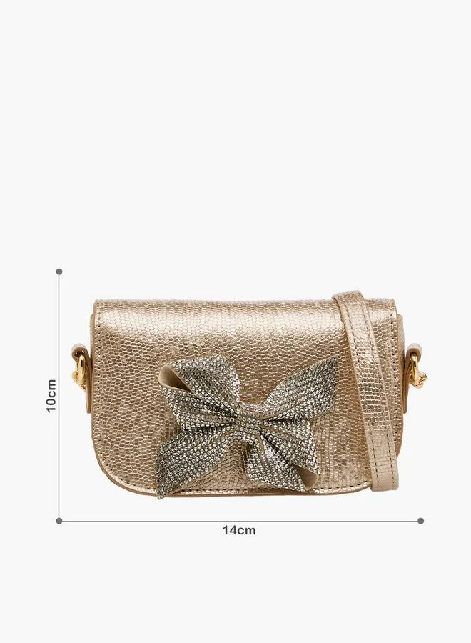 Celeste Bow Embellished Crossbody Bag with Chain Strap Ramadan Collection