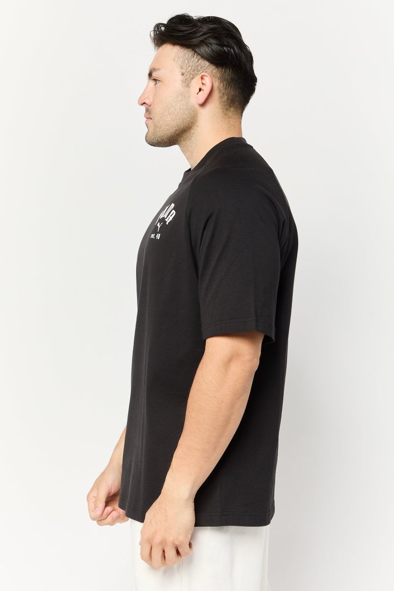 PUMA تي شيرت رياضي للرجال بأكمام قصيرة، خارجي، أسود - Image 3