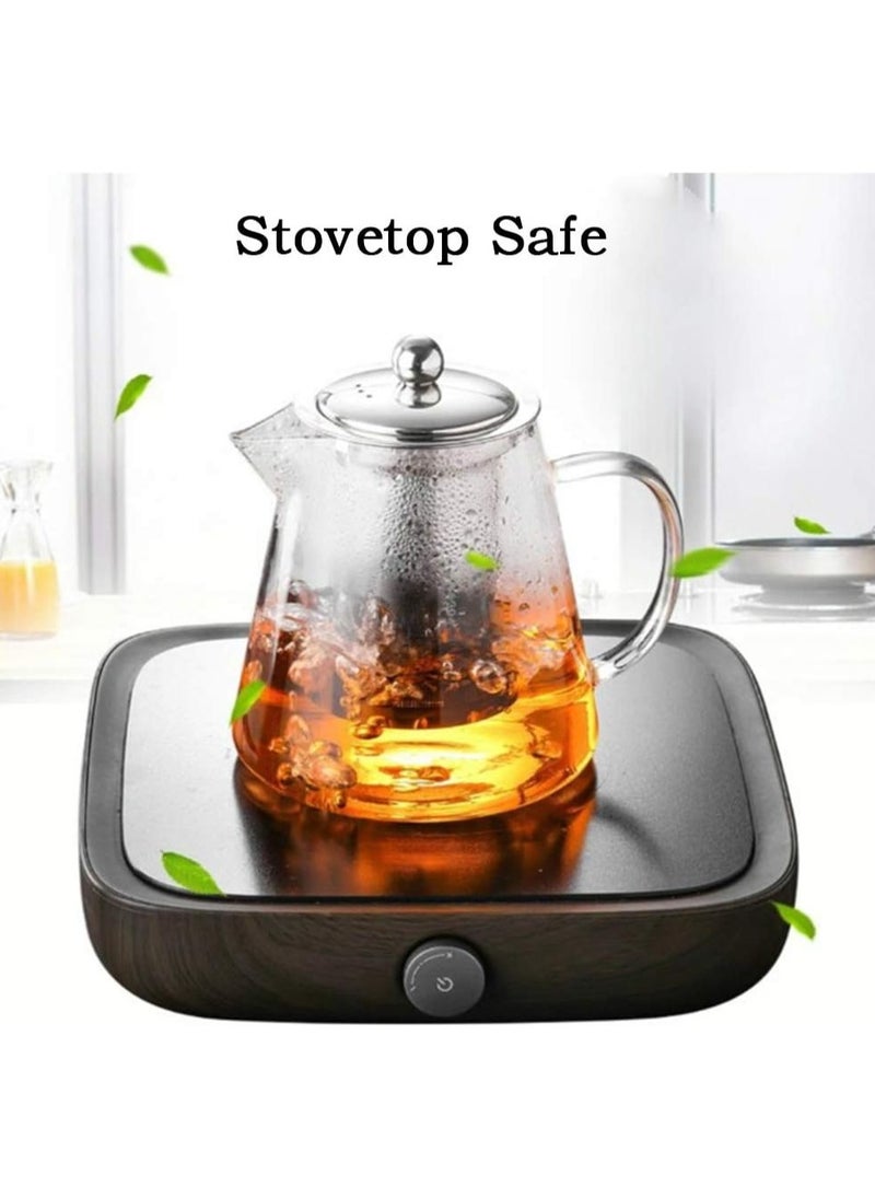 Generic - Glass Teapot with Infuser Tea Kettle Stovetop Safe Blooming and Loose Leaf Tea Maker Set (950ml) - Image 1