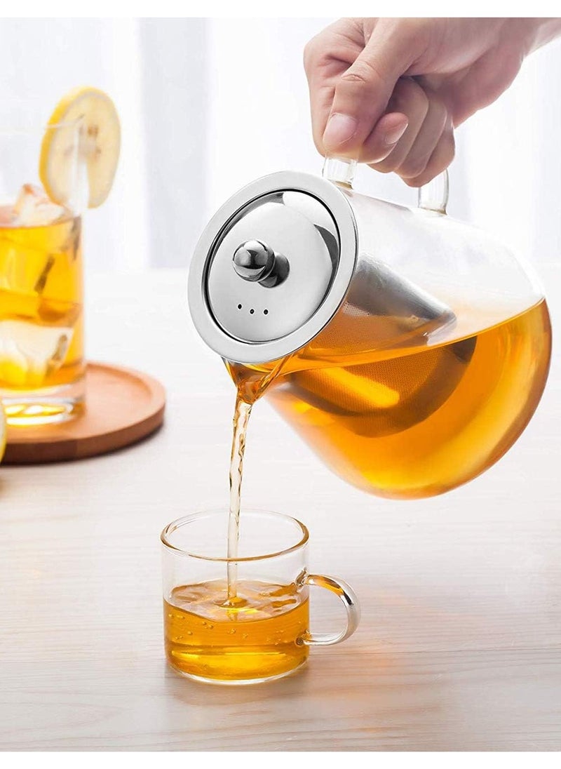Generic - Glass Teapot with Infuser Tea Kettle Stovetop Safe Blooming and Loose Leaf Tea Maker Set (950ml) - Image 1