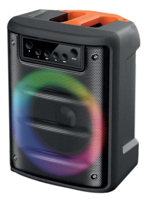 Portable and Rechargeable Speaker Compact | Rechargeable Wireless Speaker with FM Radio with USB/SD/AUX/TF Ports | Portable Bluetooth Speaker with LED Lights