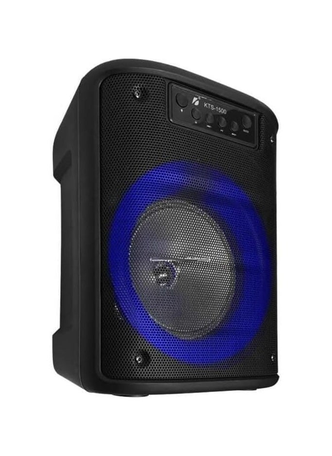 Generic - Portable and Rechargeable Speaker Compact | Rechargeable Wireless Speaker with FM Radio with USB/SD/AUX/TF Ports | Portable Bluetooth Speaker with LED Lights - Image 1