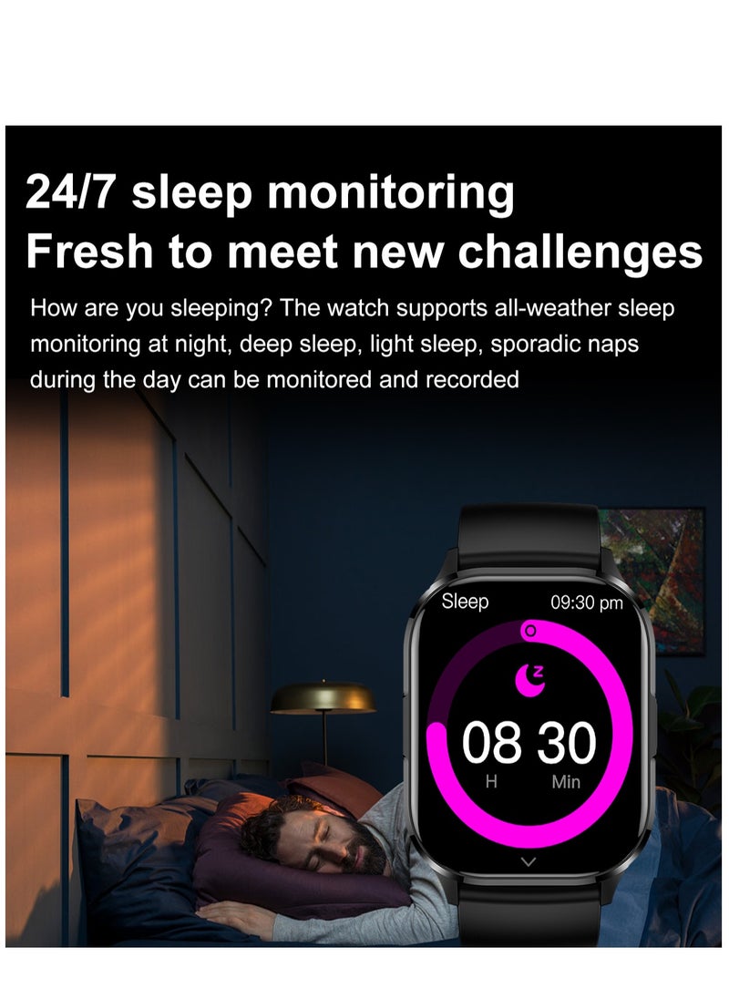 Aideli - 2.01''  Smart Watch for Android & iOS – Fitness Tracker, Sleep Monitor, IP67 Waterproof, Long Battery Life, Magnetic Charging - Image 1