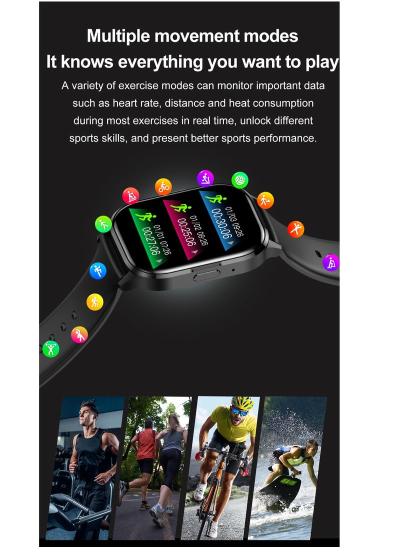 Aideli - 2.01''  Smart Watch for Android & iOS – Fitness Tracker, Sleep Monitor, IP67 Waterproof, Long Battery Life, Magnetic Charging - Image 1