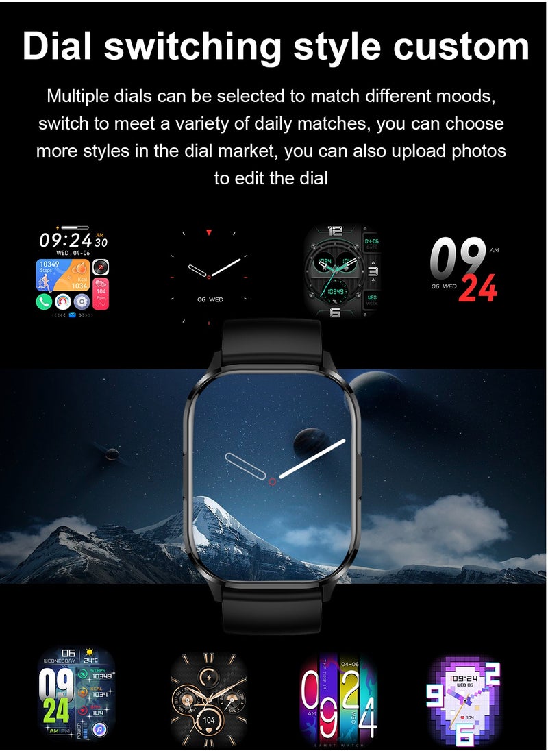 Aideli - 2.01''  Smart Watch for Android & iOS – Fitness Tracker, Sleep Monitor, IP67 Waterproof, Long Battery Life, Magnetic Charging - Image 1