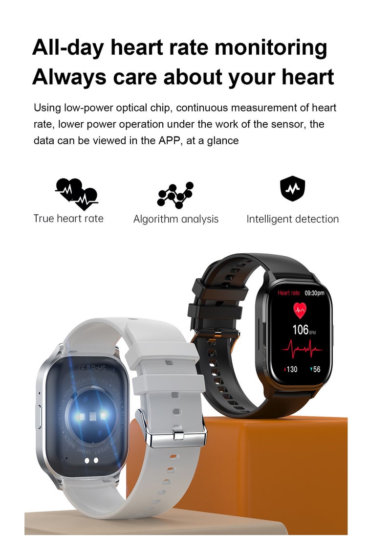 Aideli - 2.01''  Smart Watch for Android & iOS – Fitness Tracker, Sleep Monitor, IP67 Waterproof, Long Battery Life, Magnetic Charging - Image 1