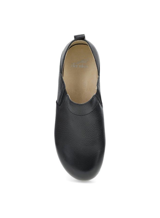 Dansko Meara Slip-On Shoe for Women - Dual-Density Cork/EVA Midsole and Lightweight Rubber Outsole Provide Durable and Comfortable Ride on Patented Stapled Construction Black 7.5-8 M US - Image 3