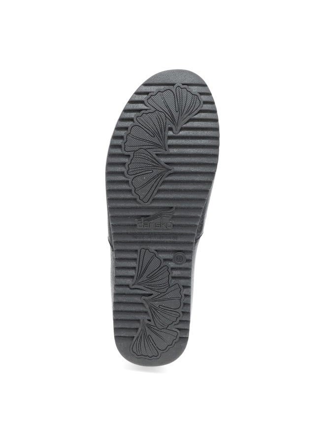 Dansko Meara Slip-On Shoe for Women - Dual-Density Cork/EVA Midsole and Lightweight Rubber Outsole Provide Durable and Comfortable Ride on Patented Stapled Construction Black 7.5-8 M US - Image 4