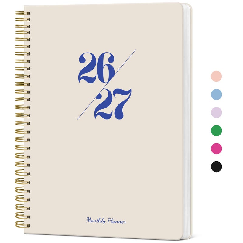 Taja Monthly Planner 2026-2027, 2 Year Months Calendar Planner 2026-2027, Runs from January 2026 - Decembe 2027, 7" x 10", 24 Months, Perfect for School Office Home Planning - Beige - Image 1