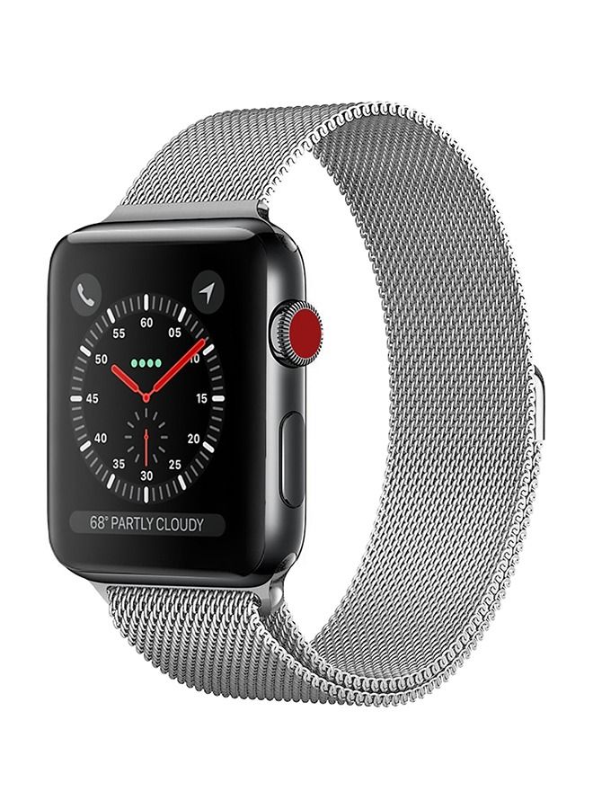 Milanese Loop Stainless Steel Bracelet Strap Apple Watch Band for 5/6/7 42/44/45mm Silver - Image 4