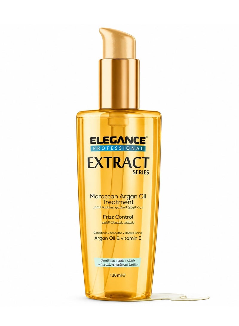 Elegance Professional Extract Series Moroccan Argan Nourishment Oil 130ml – Argan Oil Hair Serum, Anti Frizz Repair Oil, Deep Nourishing Shine Treatment, Salon Professional Hair Care for Men & Women - Image 1