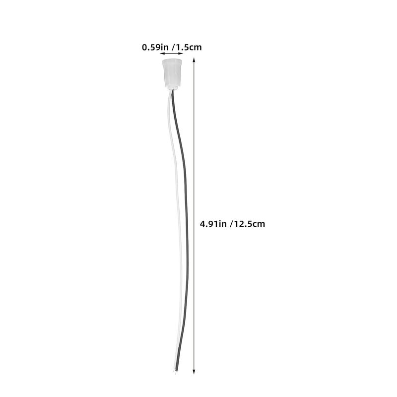 12PCS E12 Light Socket with Wire Leads | Plastic Candelabra Base Lamp Holder | Wired Socket for Chandelier, Candle Light, Decorative Projects - Image 4