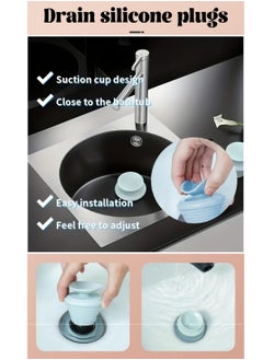 Generic 2Pcs Tub Stopper Rubber Bathtub Plug with Suction Cup Universal Bath Tub Drain Plug Shower Sink Drain Stopper for Kitchen Bathroom Drains  - Image 5