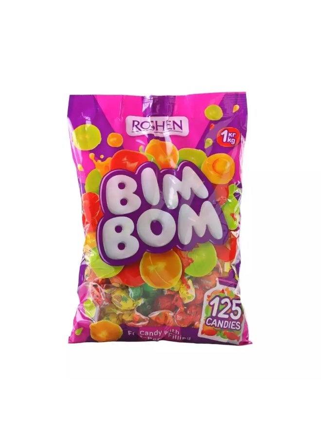 Roshen حلوى مصاصة روشين بيم بوم بنكهات الفواكه - حشوة التوت - 1 كجم - Image 1