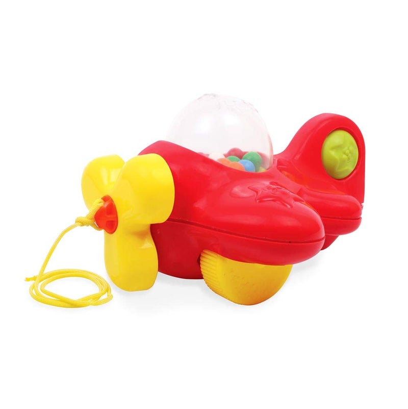 giggles Funskool Giggles - My First Aeroplane, Ball Popping Pull Along Toy, Encourages Walking, Balls Popping Sound, 12 Months & Above, Infant and Preschool Toys - Image 4