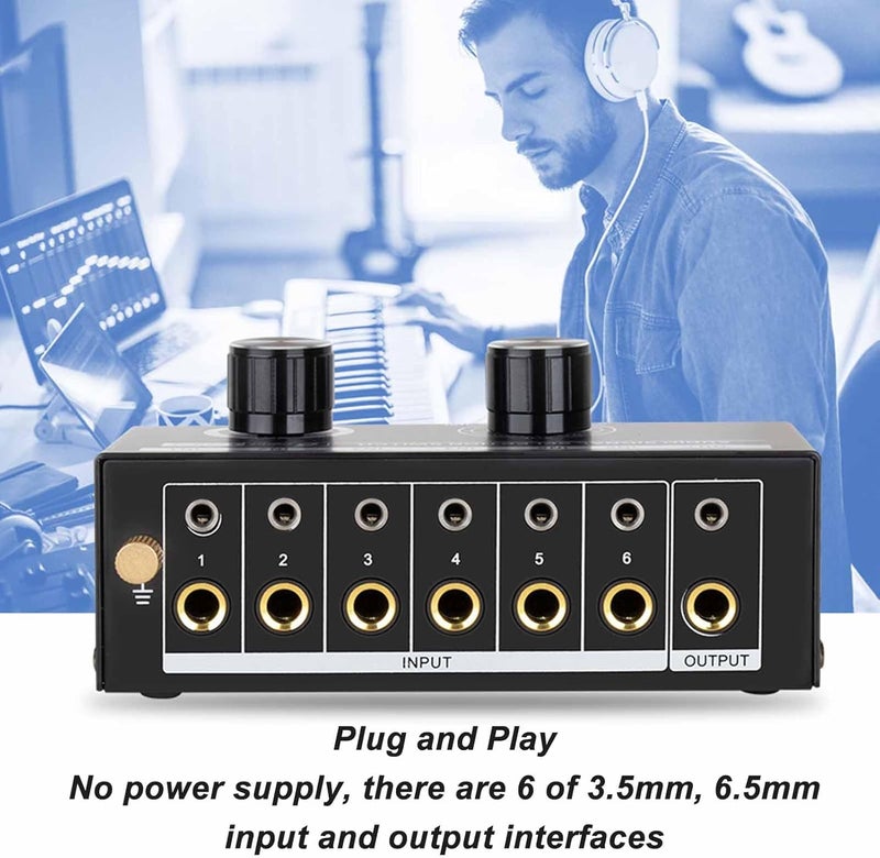 Repeated use resistant selected material Walfront Audio Switcher 6 Input 1 Output Preamplifier CD Player Audio Source Selector 20Hz-20kHz Frequency Response Global assorted color picks Salt resistant coating Balanced universal design Multi item matching Condition adaptive build Cross product combo compatible Trendy varied sizing alternatives Batch consistent craftsmanship Moisture proof Fast & slow shipment compatible Repeated detach compatible build Tiered purchase options Widely used design Fine polished finish Storage burden minimized build Spec compliant trusted quality Diverse operation compatible Elegant appearance Trendy natural tone options Carefully selected solid material Cost effective upgraded craftsmanship Affordable purchase options UV resistant Non sticky surface - Image 4