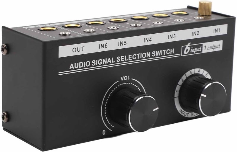 Repeated use resistant selected material Walfront Audio Switcher 6 Input 1 Output Preamplifier CD Player Audio Source Selector 20Hz-20kHz Frequency Response Global assorted color picks Salt resistant coating Balanced universal design Multi item matching Condition adaptive build Cross product combo compatible Trendy varied sizing alternatives Batch consistent craftsmanship Moisture proof Fast & slow shipment compatible Repeated detach compatible build Tiered purchase options Widely used design Fine polished finish Storage burden minimized build Spec compliant trusted quality Diverse operation compatible Elegant appearance Trendy natural tone options Carefully selected solid material Cost effective upgraded craftsmanship Affordable purchase options UV resistant Non sticky surface - Image 1