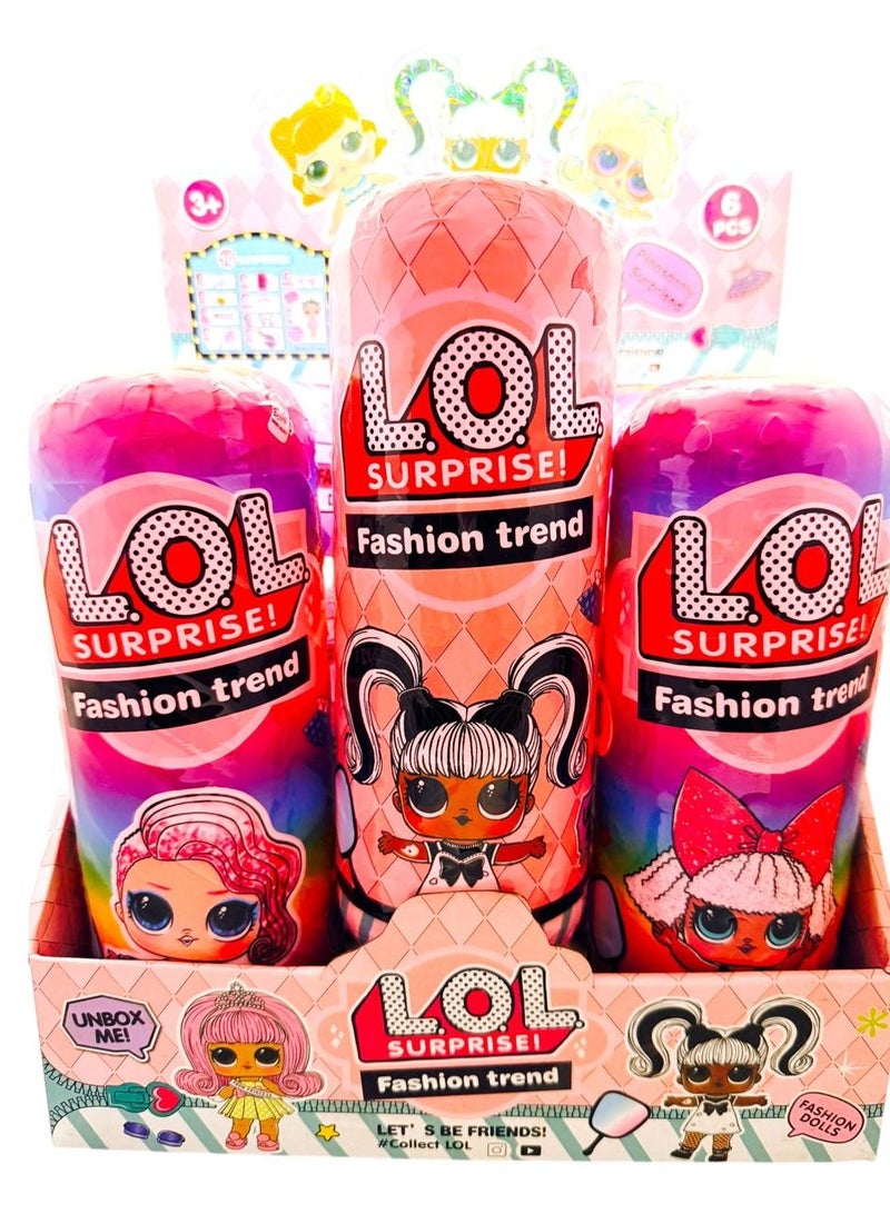 مجموعة مفاجآت LOL Surprise! Fashion Trend: انطلق في عالم من الموضة والأزياء مع هذه المجموعة الرائعة من دمى LOL Surprise! كل أسطوانة تخفي بداخلها دمية عصرية فريدة من نوعها مع أزياء جريئة وإكسسوارات أنيقة لتكوين إطلالات لا حصر لها. اكتشف متعة التجميع والمشاركة مع الأصدقاء، ودع خيال أطفالك يزدهر مع كل مفاجأة جديدة - Image 4