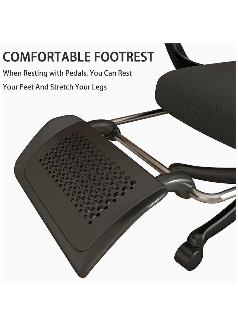 Arabest Gaming Chair Ergonomic Office Chair, Reclining High Back Computer Desk Chair,  with Lumbar Support Pillow, Adjustable Headrest, Retractable Footrest (Black) - Image 3