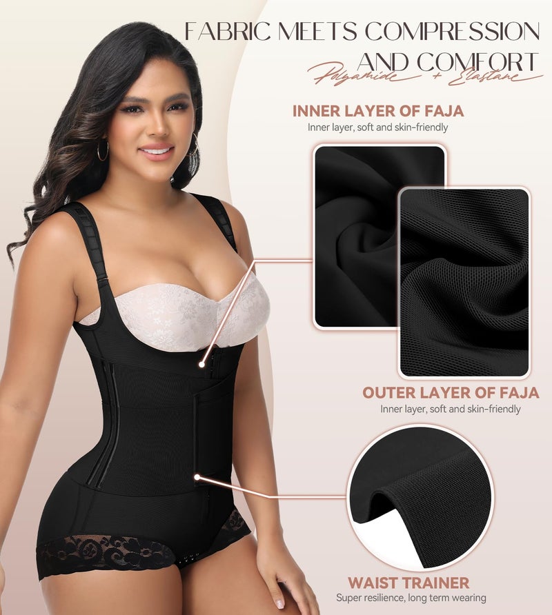 SHAPSHE Fajas Colombianas Moldeadoras de Cintura y Abdomen Postpartum Faja Body Shaper para Mujeres Enhanced High Compression Garment Post Surgery Shapewear Tummy Control Girdle for Women with hooks - Image 5