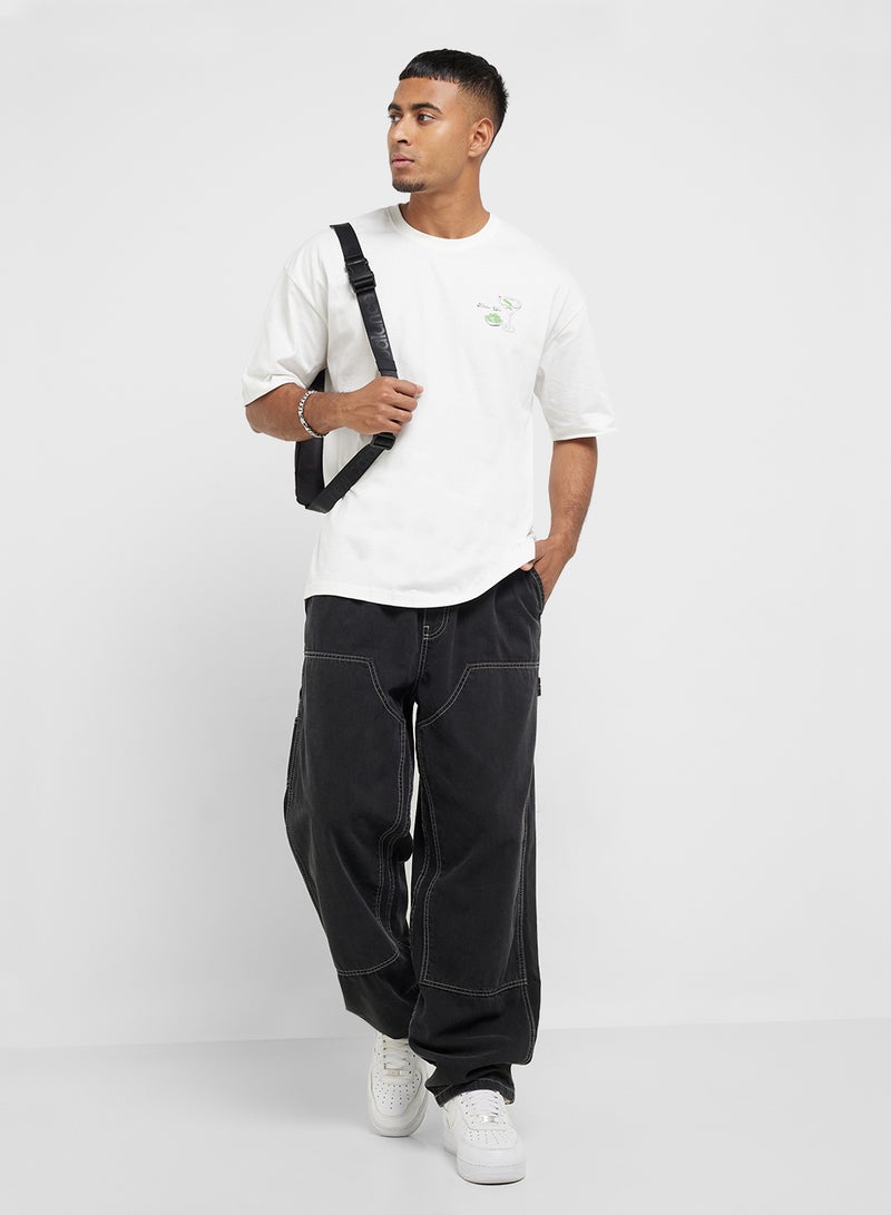 سفنتي فايف تيشيرت أوفر سايز برسومات - Image 4