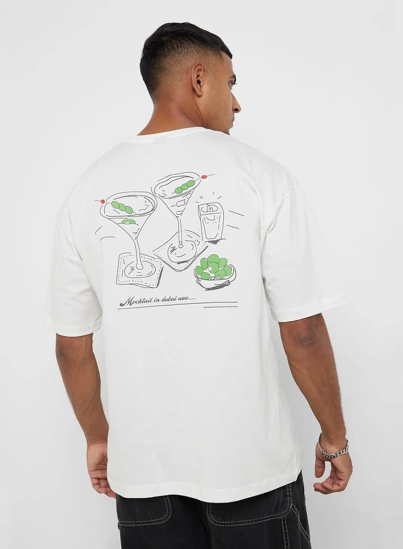 سفنتي فايف تيشيرت أوفر سايز برسومات