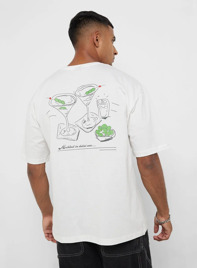 سفنتي فايف تيشيرت أوفر سايز برسومات