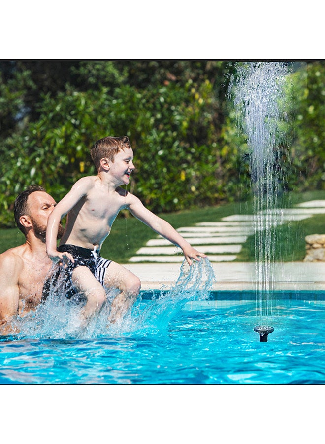 Generic Solar Fountain Pump with 4 Spraying Nozzles Bird Bath Fountain for Pools Courtyard Landscape Fountain Outdoor Garden Pond Fountain  - Image 3