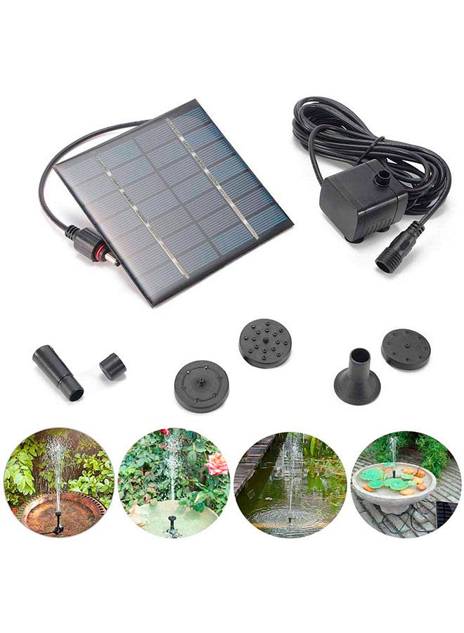 Generic Solar Fountain Pump with 4 Spraying Nozzles Bird Bath Fountain for Pools Courtyard Landscape Fountain Outdoor Garden Pond Fountain  - Image 4